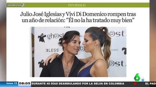 Julio José Iglesias y Vivi Di Domenico rompen tras un año: "Ella dice que no se ha sentido bien tratada" Julio José Iglesias y Vivi Di Domenico rompen tras un año: "Ella dice que no se ha sentido bien tratada"