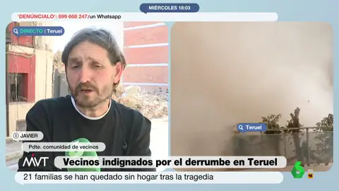 Un vecino de Teruel que ha perdido su casa por el derrumbamiento: "Podríamos haber llegado a otro punto"