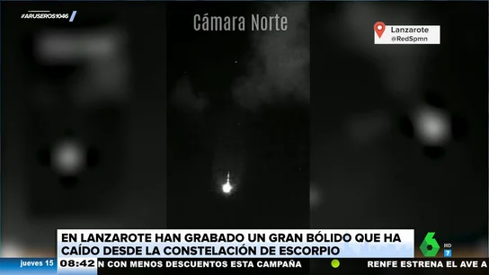 Divisan un gran bólido caído desde la constelación de Escorpio en el cielo de Lanzarote Divisan un gran bólido caído desde la constelación de Escorpio en el cielo de Lanzarote