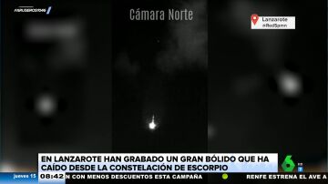 Divisan un gran bólido caído desde la constelación de Escorpio en el cielo de Lanzarote