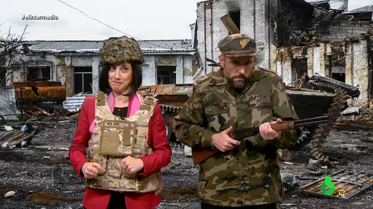 Margarita Robles promociona las armas españolas en la teletienda: Matan, hieren y sobre todo, molan "No hagas caso a la OTAN y di adiós a tus problemas con armamento español", comenta 'Margarita Robles' en esta imitación de Cristina Gallego donde, junto a Dani Mateo, promociona las ventajas de la industria armamentística patria.