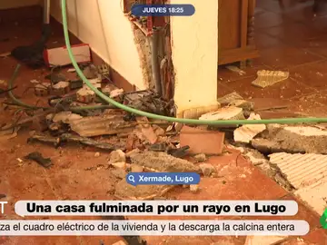 Un rayo fulmina una casa en Lugo