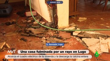 Un rayo fulmina una casa en Lugo