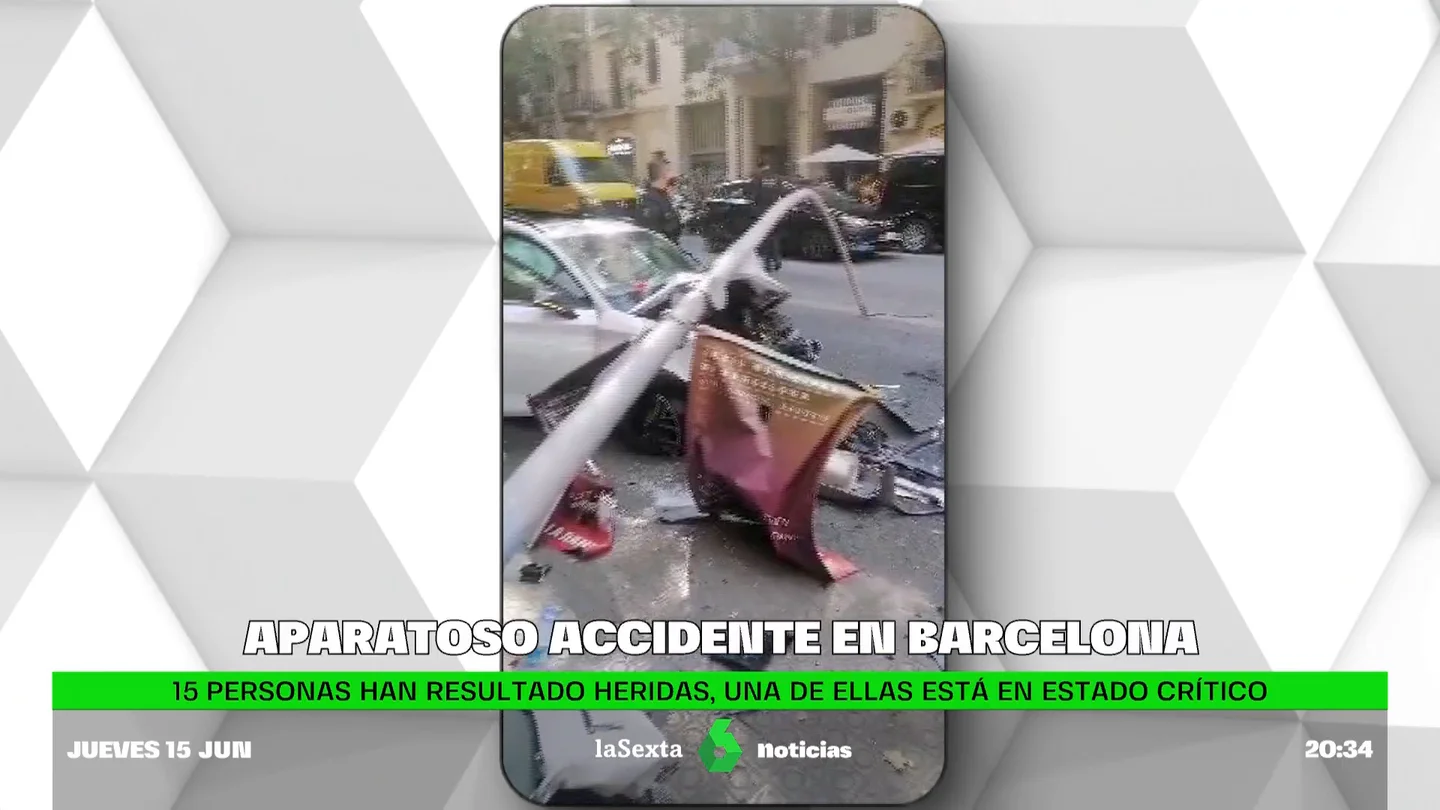 Un accidente múltiple en Barcelona Un accidente múltiple en Barcelona