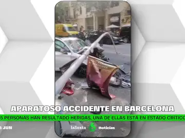 Un accidente múltiple en Barcelona