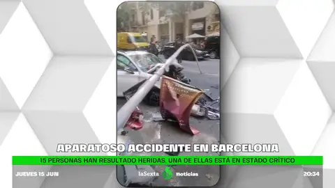 Un accidente múltiple en Barcelona