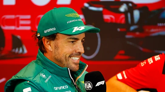 Fernando Alonso en rueda de prensa Fernando Alonso en rueda de prensa