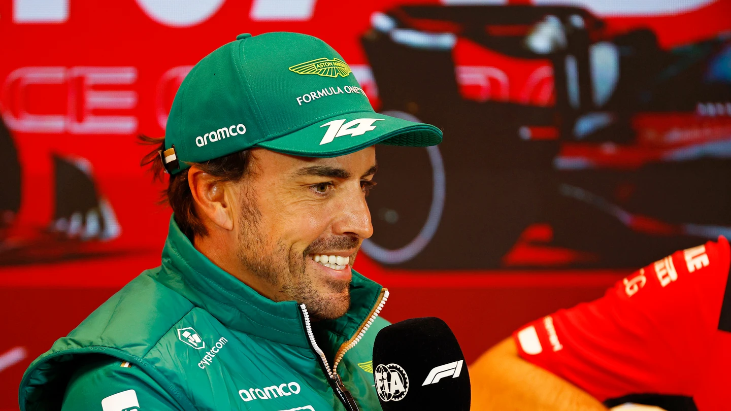 Fernando Alonso en rueda de prensa Fernando Alonso en rueda de prensa