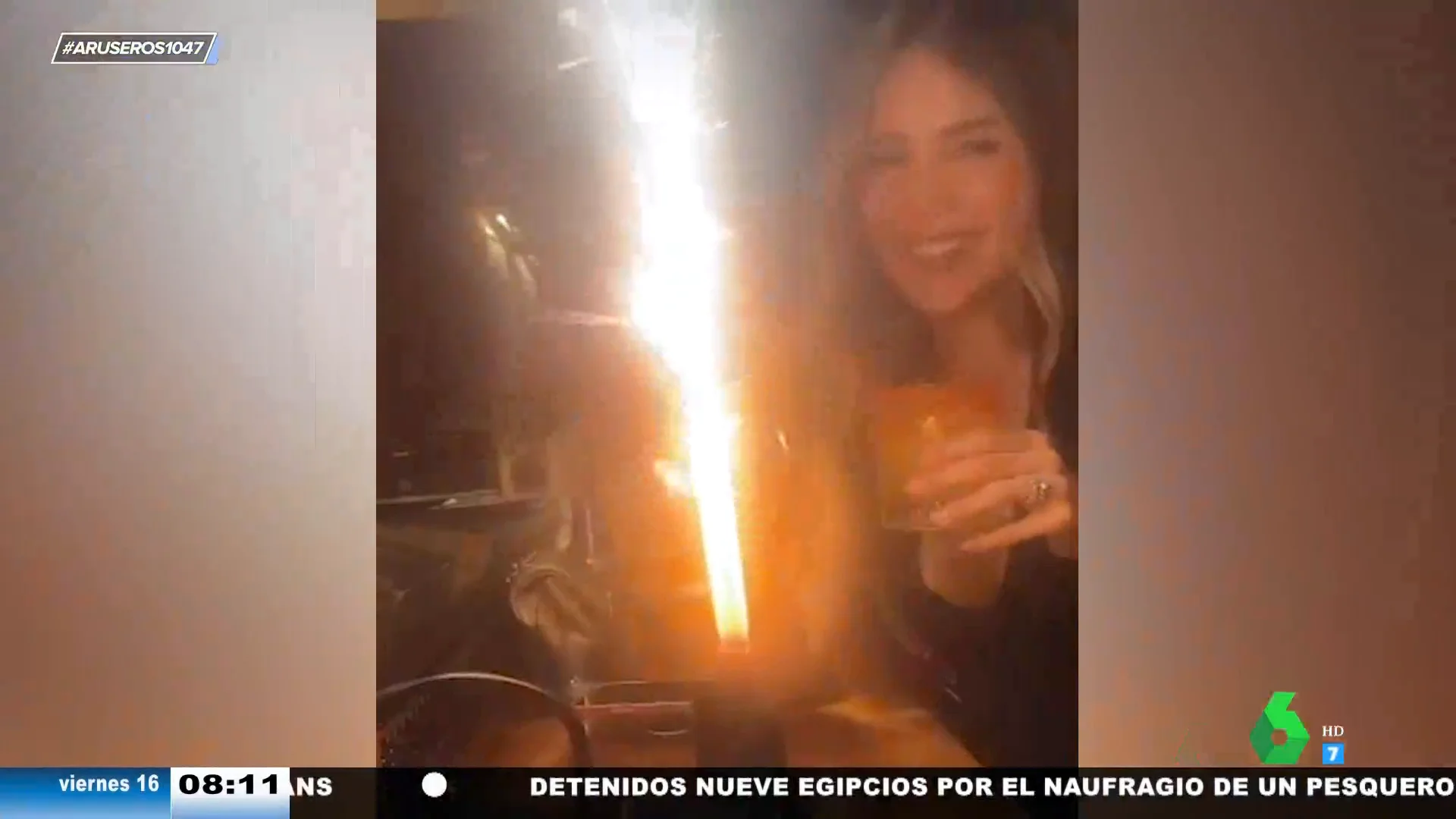 El sorprendente piropo de David Bisbal a Rosanna Zanetti al soplar las velas de su tarta de cumpleaños