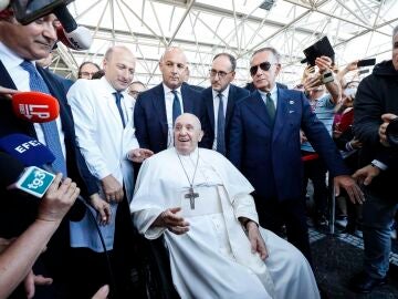 The Pope is discharged and returns to the Vatican after being operated on for an abdominal hernia