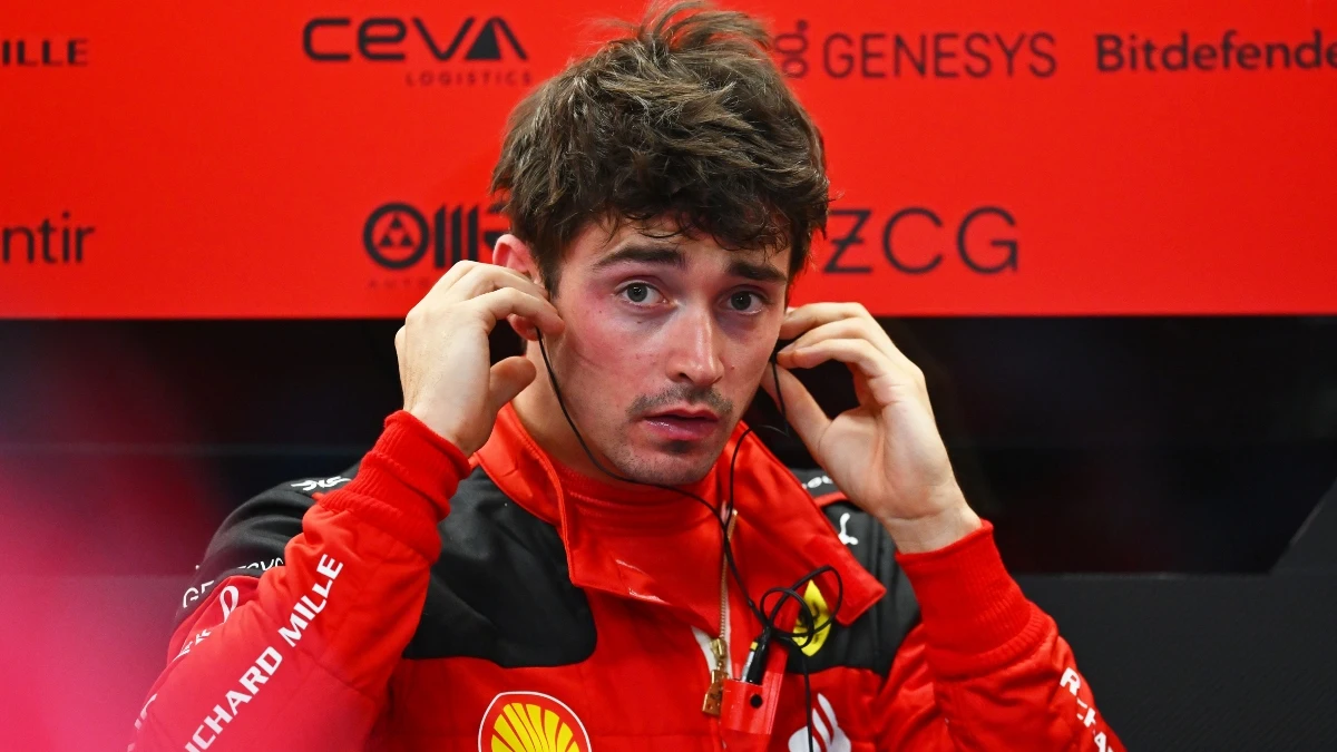 Charles Leclerc, en el box