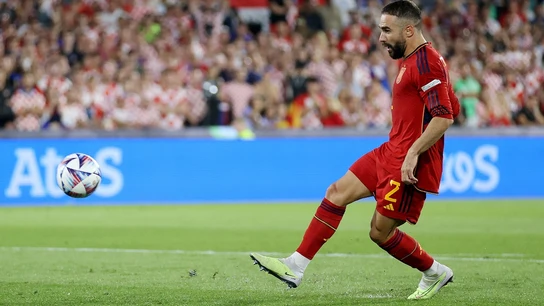 Dani Carvajal lanza el penalti ganador en la final de la Nations League Dani Carvajal lanza el penalti ganador en la final de la Nations League