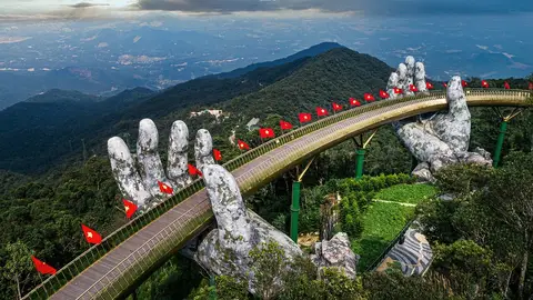 Golden Bridge. Vietnam Golden Bridge. Vietnam
