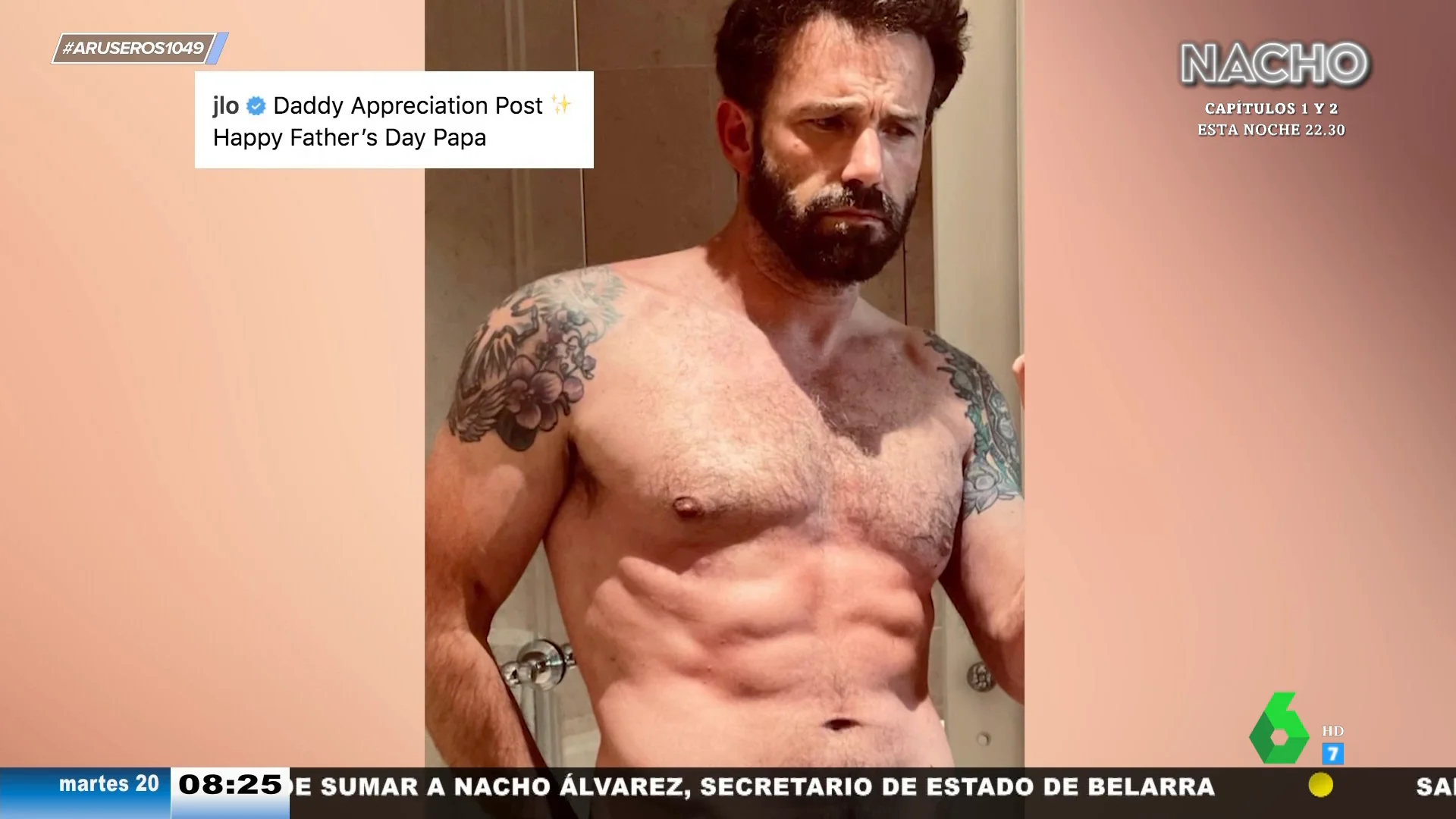 Jennifer Lopez desvela fotos íntimas de Ben Affleck por el Día del Padre: así presume de abdominales de su marido