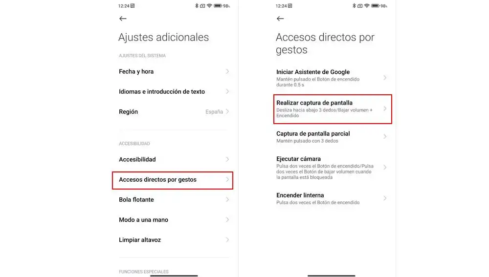 Cambiando la configuración de captura Cambiando la configuración de captura