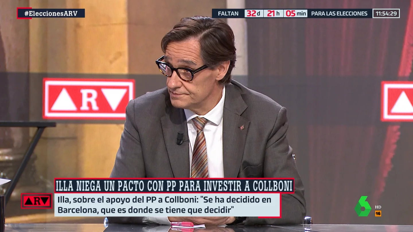 Salvador Illa, sobre las elecciones generales: "Veo al PSOE con ganas de remontada" Salvador Illa, sobre las elecciones generales: "Veo al PSOE con ganas de remontada"
