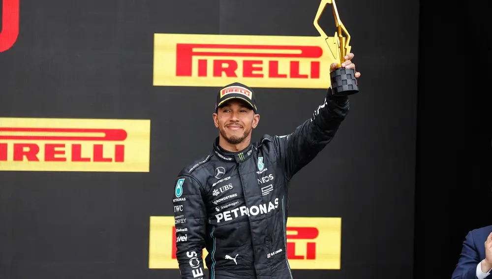 Hamilton en el podio del GP de Canadá