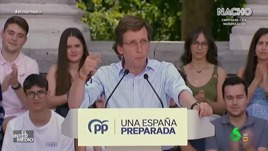 Vídeo manipulado - Martínez-Almeida entra 'en bucle' al citar a Luis Aragonés En este montaje de El Intermedio, José Luis Martínez-Almeida arenga a la militancia del Partido Popular con un discurso que recuerda a uno de los más recordados de Luis Aragonés. La reacción de Ayuso o Feijóo, en este vídeo.