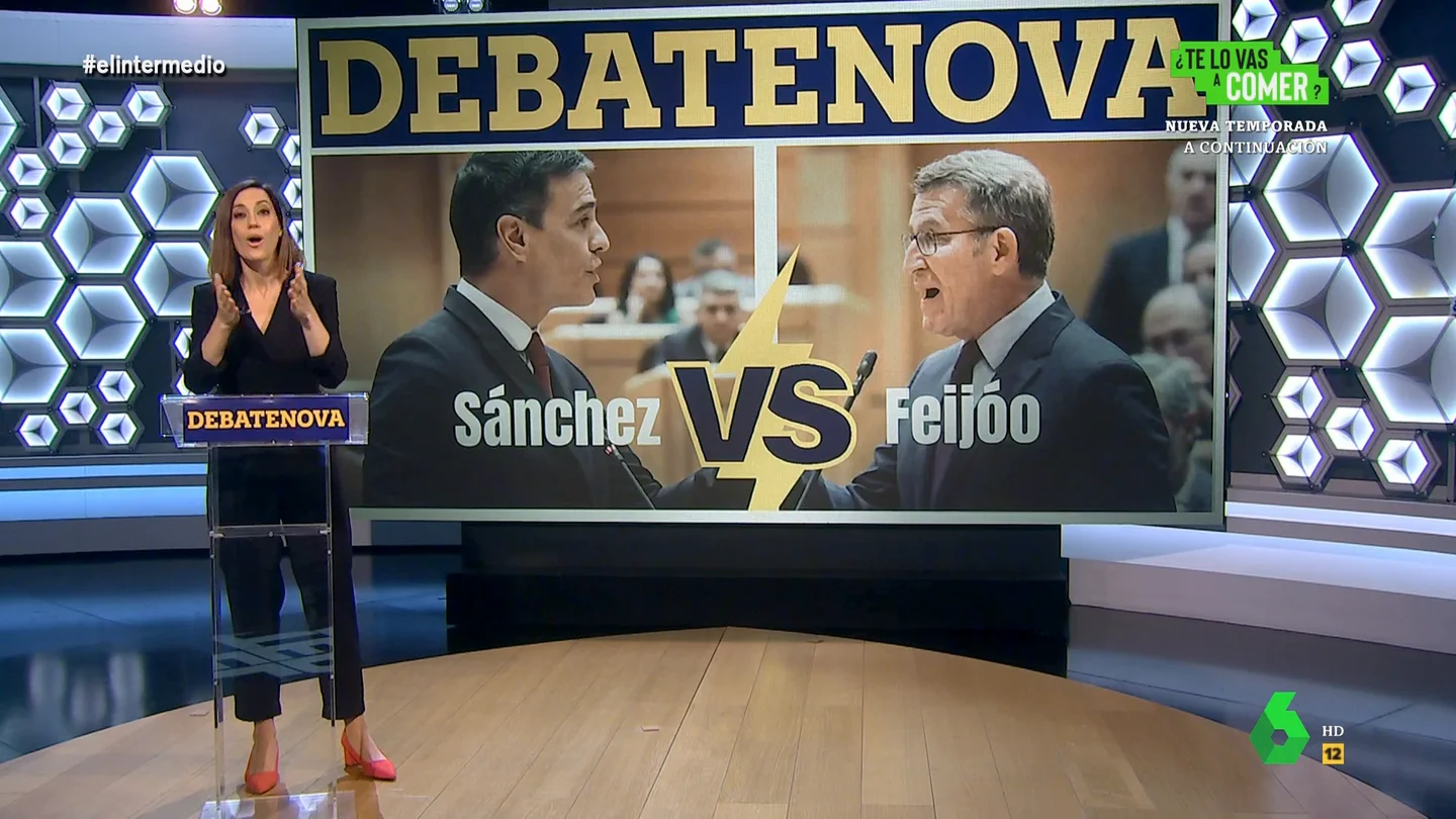 El 'cara a cara' entre Feijóo y Sánchez sobre la economía, pactos y violencia de género creado por Cristina Gallego El 'cara a cara' entre Feijóo y Sánchez sobre la economía, pactos y violencia de género creado por Cristina Gallego