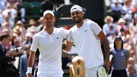 Novak Djokovic y Nick Kyrgios Novak Djokovic y Nick Kyrgios
