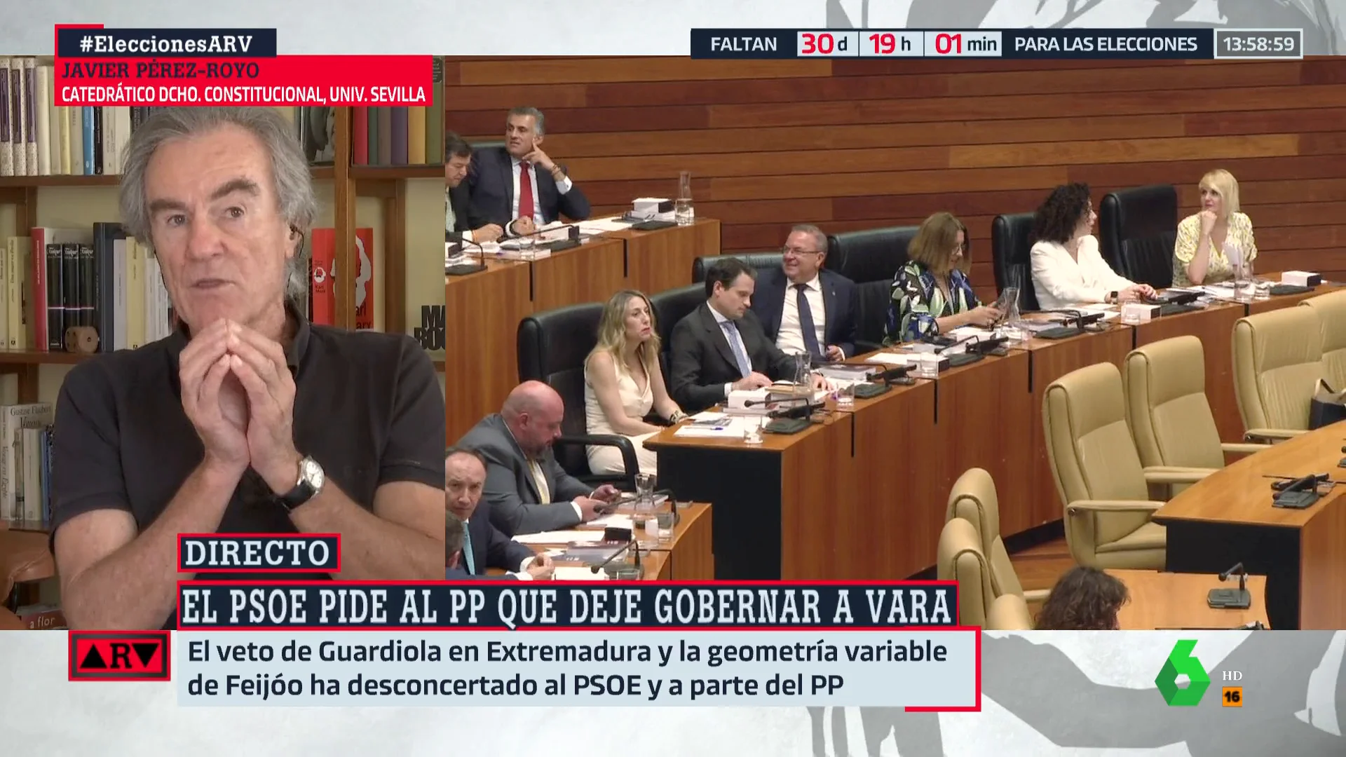 ¿Habrá repetición de elecciones en Extremadura? Javier Pérez Royo aclara de qué cree que dependerá