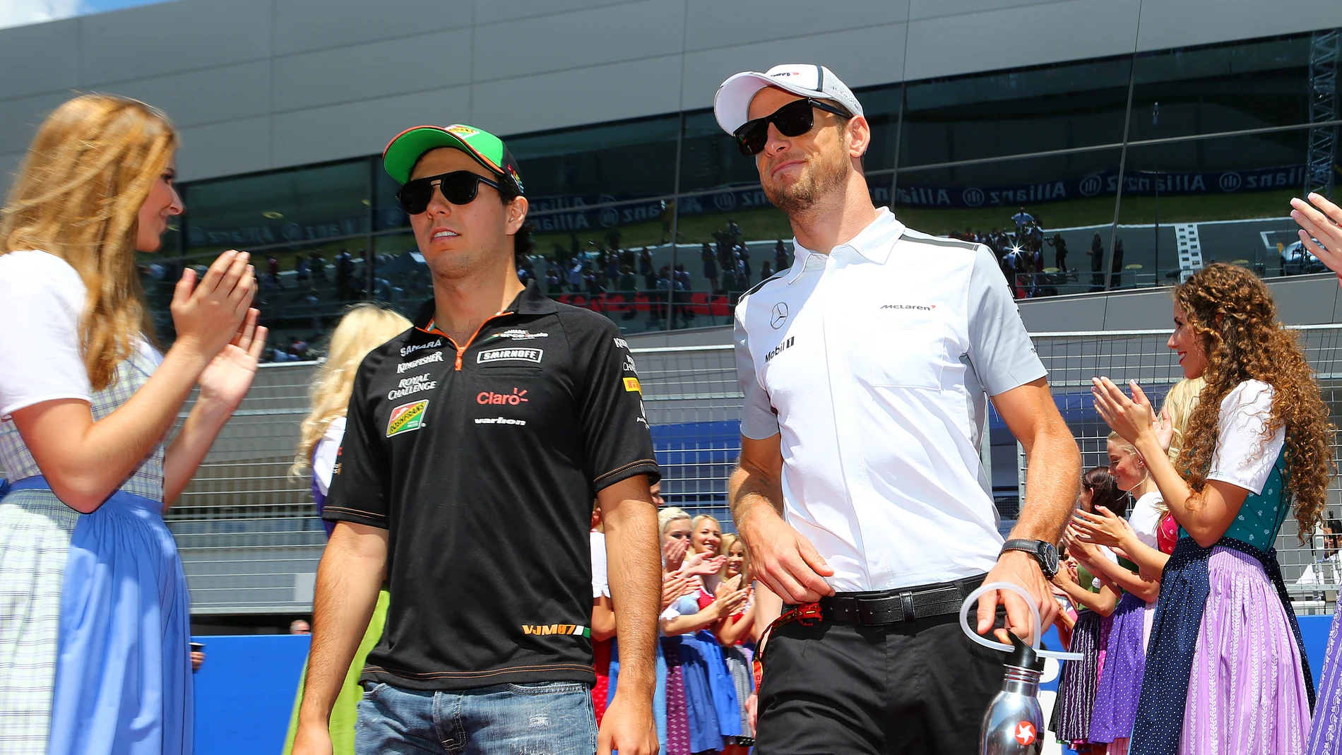 Jenson Button y Sergio Pérez