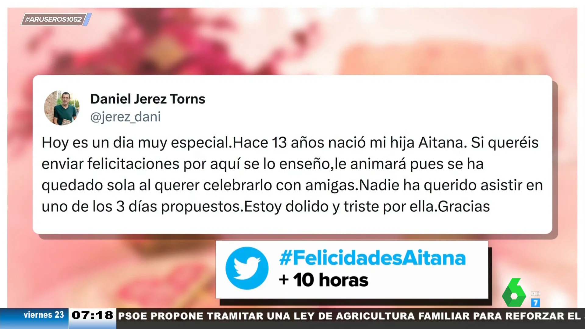 Twitter se vuelca con Aitana, la niña de 13 años a la que sus amigos dejaron sola el día de su cumpleaños