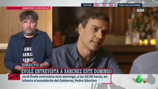 Jordi Évole desgrana la estrategia de Pedro Sánchez para "combatir" el "antisanchismo": "La determinación con la que ha venido es flipante" Jordi Évole desgrana la estrategia de Pedro Sánchez para "combatir" el "antisanchismo": "La determinación con la que ha venido es flipante"