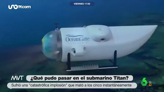 Recreación de la implosión del submarino Titan Recreación de la implosión del submarino Titan