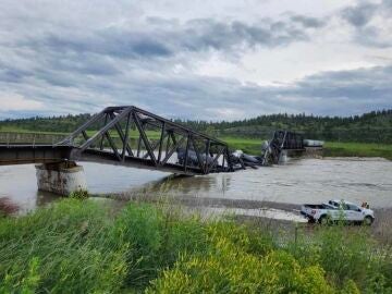 A train with hazardous material falls into the Yellowstone River in Montana after a bridge collapsed