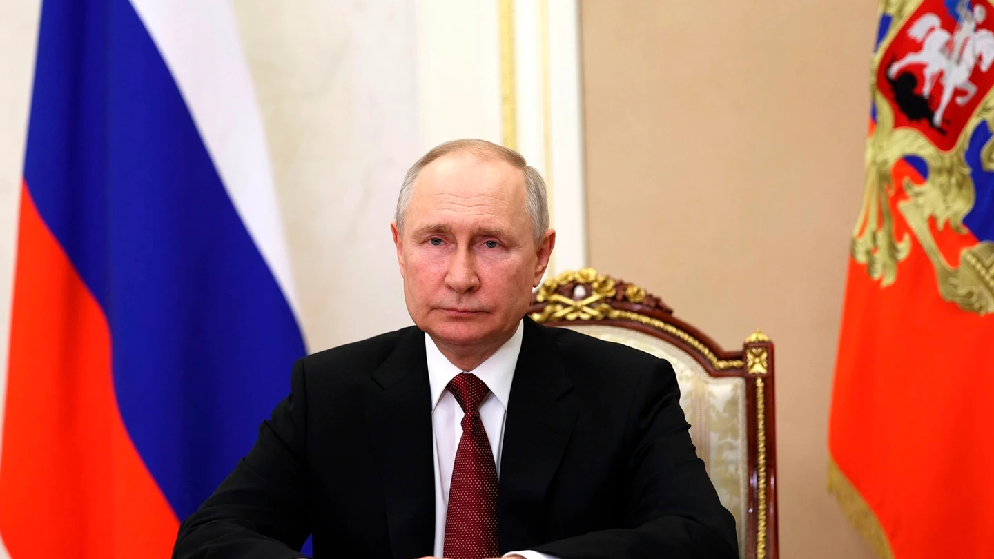 Vladimir Putin, durante su comparecencia Vladimir Putin, durante su comparecencia