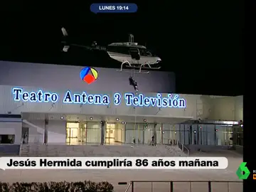 El histórico aterrizaje de Jesús Hermida en Antena 3: así fue su bajada de un helicóptero en pleno vuelo y en directo