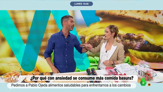 Pablo Ojeda desvela cuáles son los alimentos que debes elegir para calmar tu ansiedad por comer (y evitar la comida basura) Pablo Ojeda desvela cuáles son los alimentos que debes elegir para calmar tu ansiedad por comer (y evitar la comida basura)