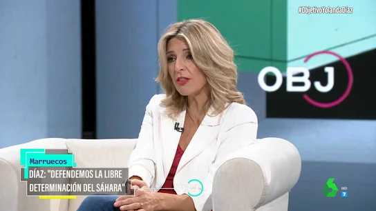 De Marruecos a Ucrania: la posición de Yolanda Díaz y Sumar sobre el papel de España en el extranjero "Sumar tiene una posición muy clara y que no hemos cambiado", afirma rotunda Yolanda Díaz sobre el Sáhara Occidental en su entrevista con Ana Pastor en El Objetivo, donde también defiende la paz en Ucrania a través de las vías diplomáticas.