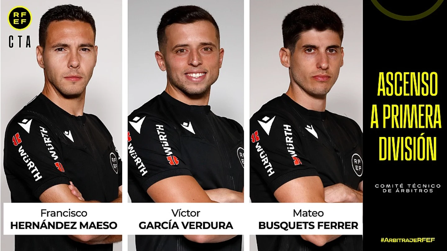 La RFEF anuncia los árbitros para la próxima temporada: ¡Dos de ellos no superan los treinta años! La RFEF anuncia los árbitros para la próxima temporada: ¡Dos de ellos no superan los treinta años!