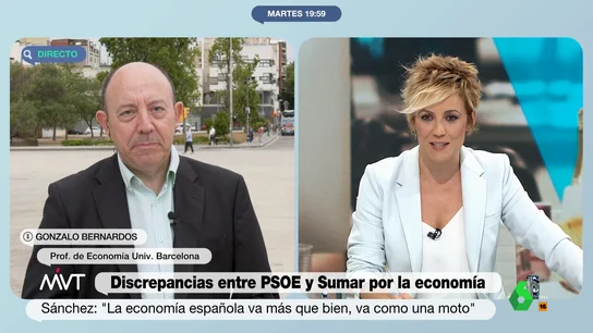 Gonzalo Bernardos, sobre la economía española: "Estamos a punto de alcanzar el máximo histórico en empleo" "El Gobierno tiene un problema de comunicación, no de haber hecho las cosas mal en materia económica", afirma el economista en este vídeo donde analiza las discrepancias entre Sumar y PSOE sobre el estado de la economía española.