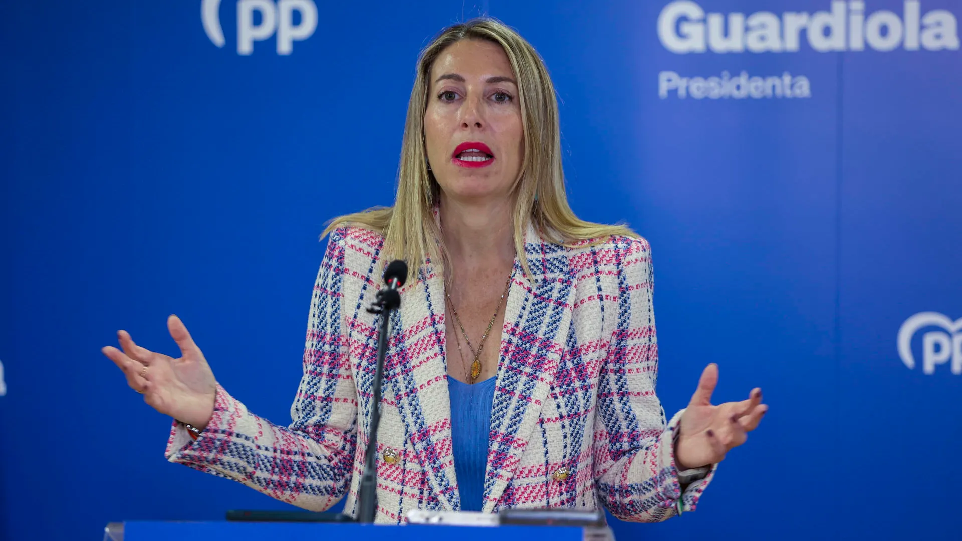 La candidata del PP a la Presidencia de la Junta de Extremadura, María Guardiola, en una imagen de archivo.