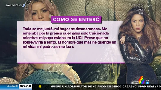Shakira desvela cómo se enteró de la "traición" de Gerard Piqué con Clara Chía: "Se me juntó todo" Shakira desvela cómo se enteró de la "traición" de Gerard Piqué con Clara Chía: "Se me juntó todo"