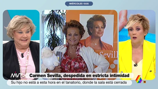 Karina despide a Carmen Sevilla en Más Vale Tarde: "Lo mejor que se puede hacer es recordarla con su sonrisa" Karina despide a Carmen Sevilla en Más Vale Tarde: "Lo mejor que se puede hacer es recordarla con su sonrisa"
