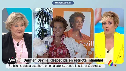 Karina despide a Carmen Sevilla en Más Vale Tarde: "Lo mejor que se puede hacer es recordarla con su sonrisa"