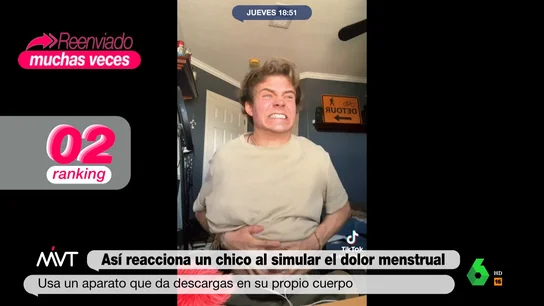 Las reacciones de un joven al sentir los dolores de la regla Las reacciones de un joven al sentir los dolores de la regla