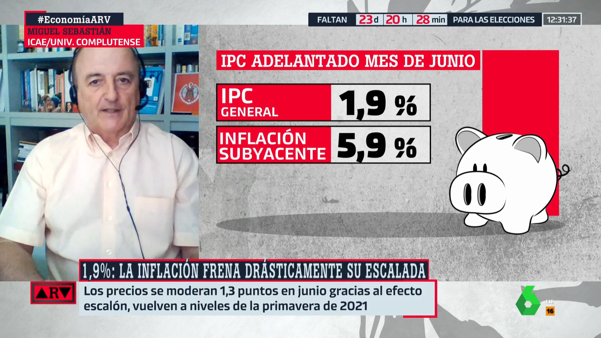  Miguel Sebastián, sobre los datos del IPC: "Vamos a llamar la atención en la zona euro como el país menos inflacionista" 