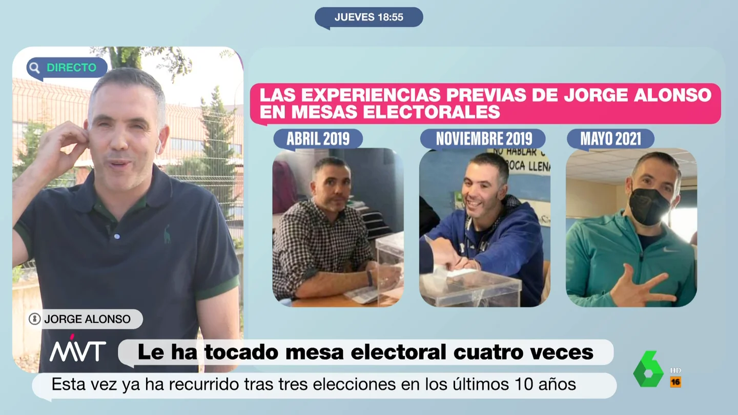 Le toca mesa electoral cuatro veces en cuatro años: el insólito caso de Jorge, vecino de Torrejón Le toca mesa electoral cuatro veces en cuatro años: el insólito caso de Jorge, vecino de Torrejón