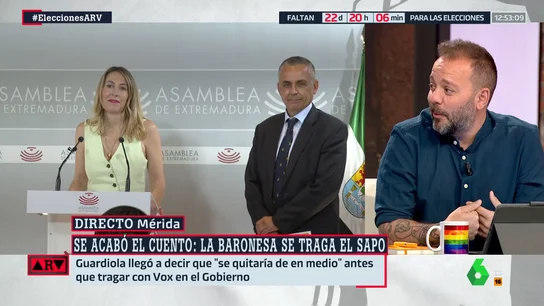 Antonio Maestre, tajante: "Si María Guardiola (PP) quiere tener esos principios tiene que irse al PSOE" Antonio Maestre, tajante: "Si María Guardiola (PP) quiere tener esos principios tiene que irse al PSOE"