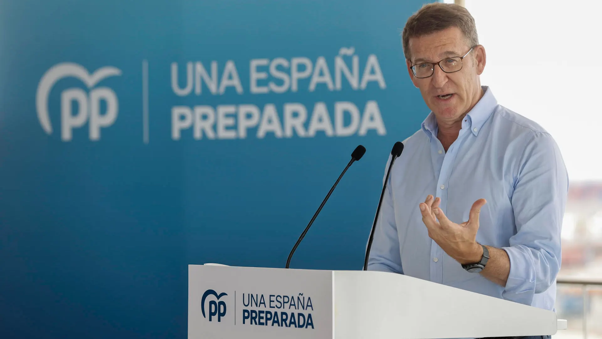 El presidente del PP, Alberto Núñez Feijóo