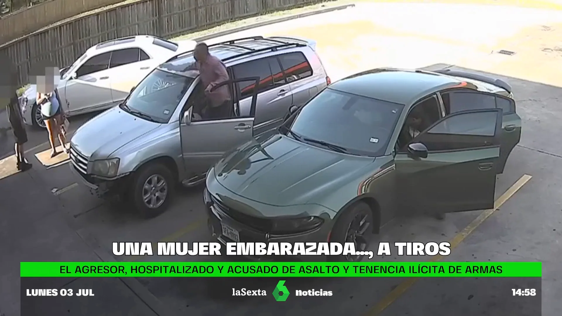 embarazada a tiros