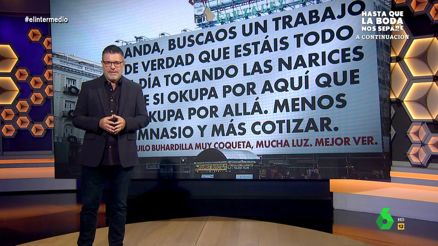 Héctor de Miguel llega a El Intermedio para 'desokupar' el plató Héctor de Miguel llega a El Intermedio para 'desokupar' el plató
