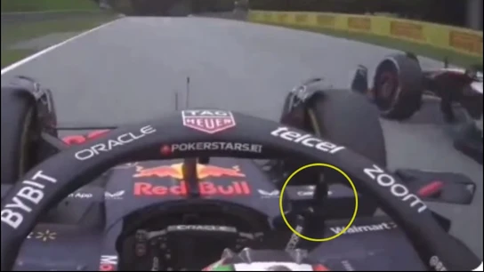 La peineta de 'Checo' Pérez a un Haas en plena carrera La peineta de 'Checo' Pérez a un Haas en plena carrera