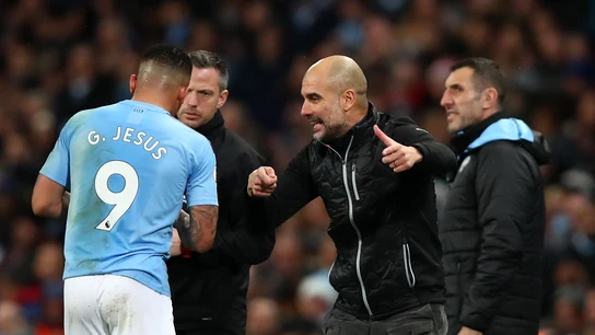 Gabriel Jesús y Pep Guardiola Gabriel Jesús y Pep Guardiola