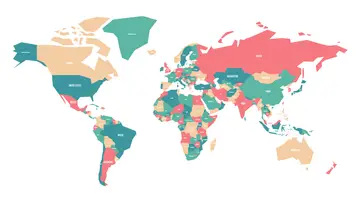 Mapa con todos los países del mundo Mapa con todos los países del mundo